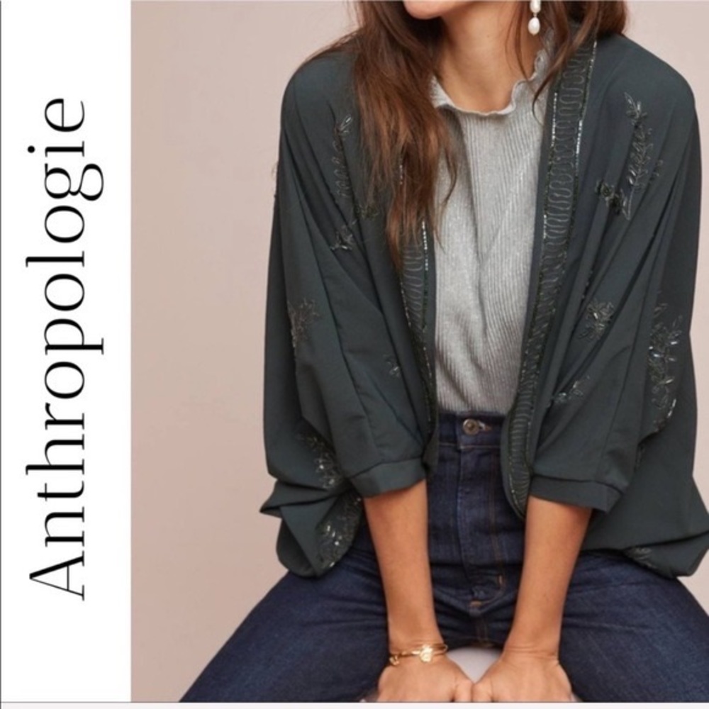 Anthropologie NWOT Akemi + Kin Beaded Kimono OS